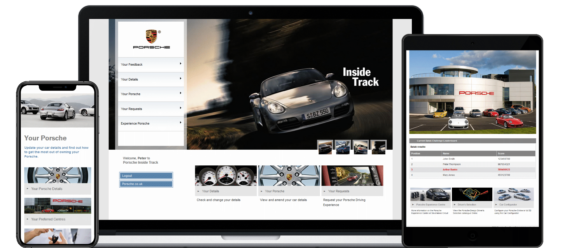 Porsche Inside Track Website